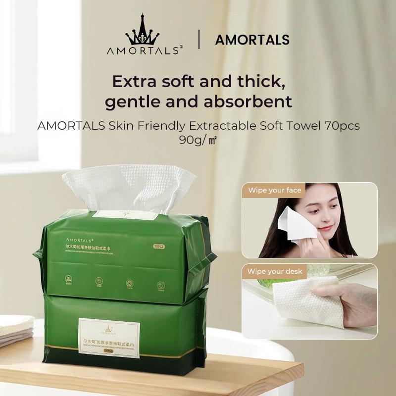 AMORTALS Disposable Facial Towel - 70Pcs image 1