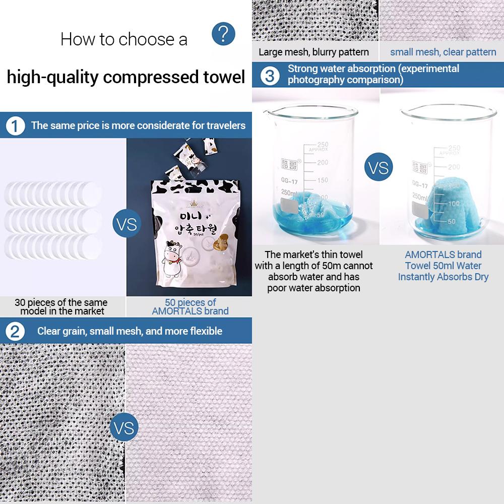 AMORTALS Disposable Facial Towel - 50Pcs image 7
